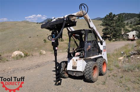 skid steer with post hole digger rental utah valley|hydraulic post hole digger rental.